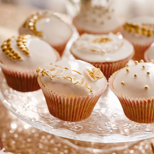 Cupcakes mogen niet ontbreken op de trouwdag